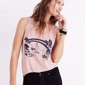 Madewell tropical print tank top